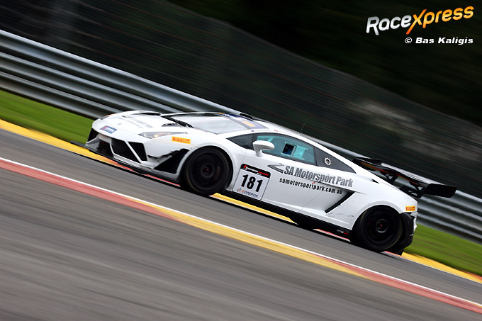 Reiter Lamborghini-duo Tomas Enge/Yasser Shahin wint op Spa